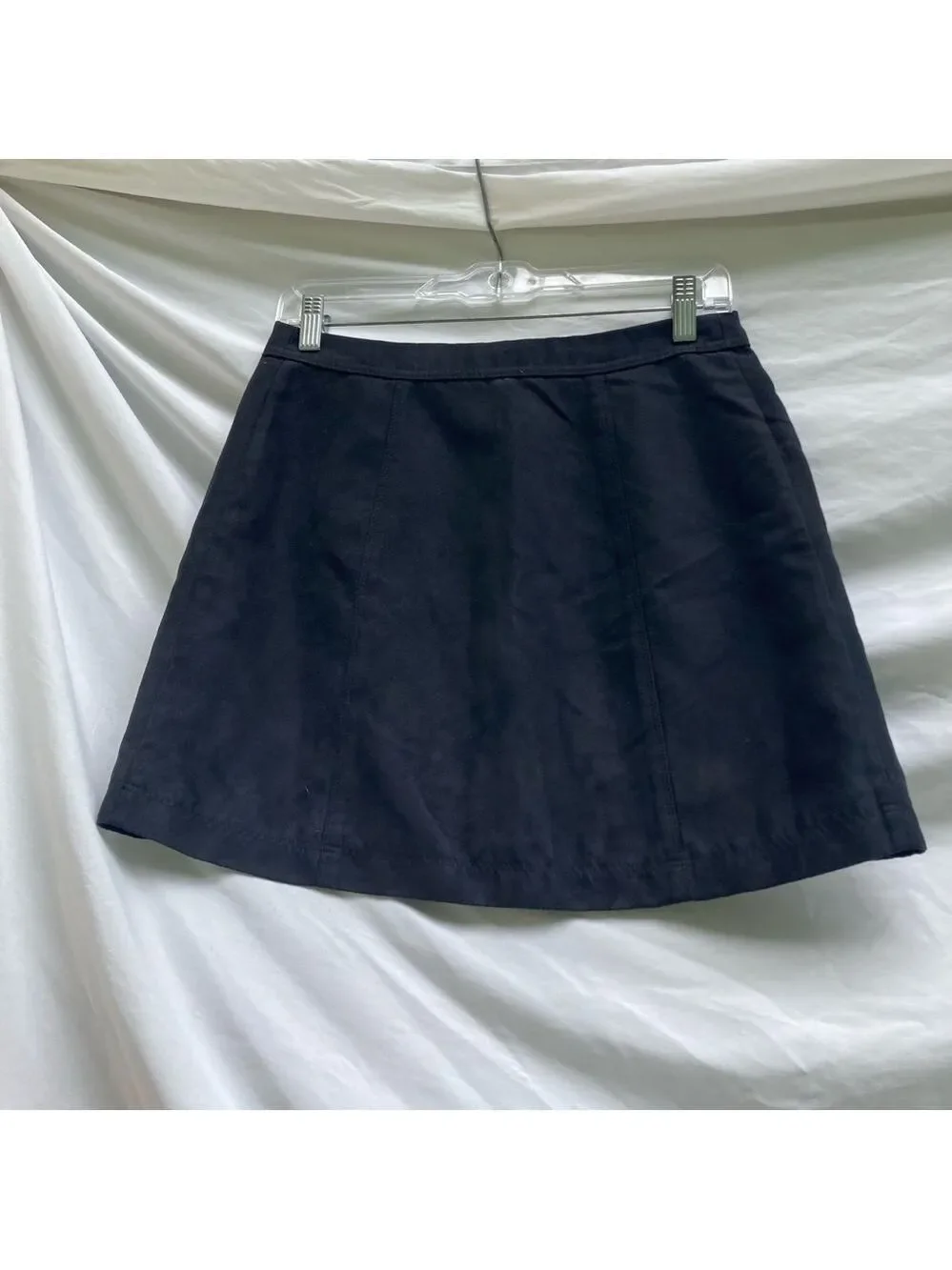Hollister black mini skirt with buttons, size 3